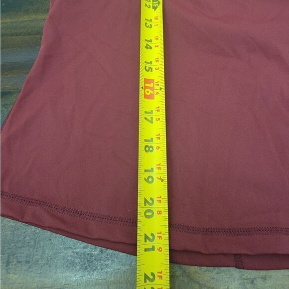 Anne Cole Active V Neck Crop Top Racerback Raisin Spandex Pull On Size L - Picture 6 of 6